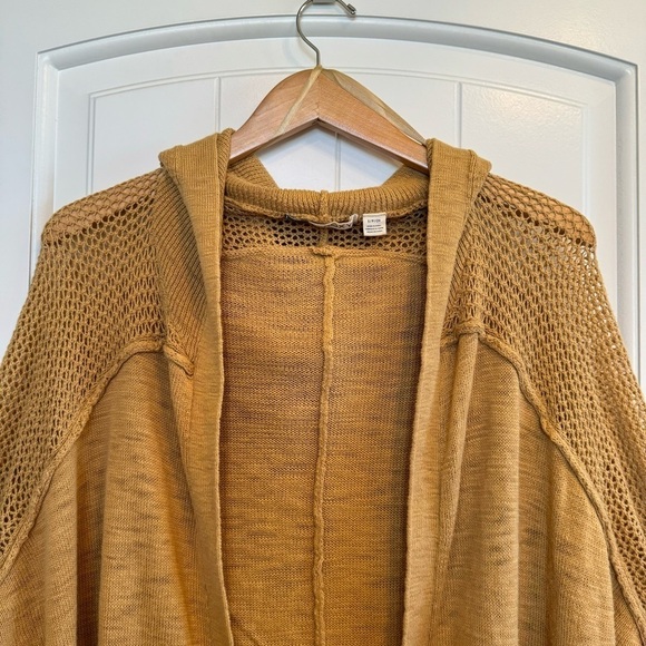 ๐ 6/$60, Roxy 3/4 Sleeve, Open Front, Dark Mustard, Oversized, Hoodie, Small - Picture 3 of 6
